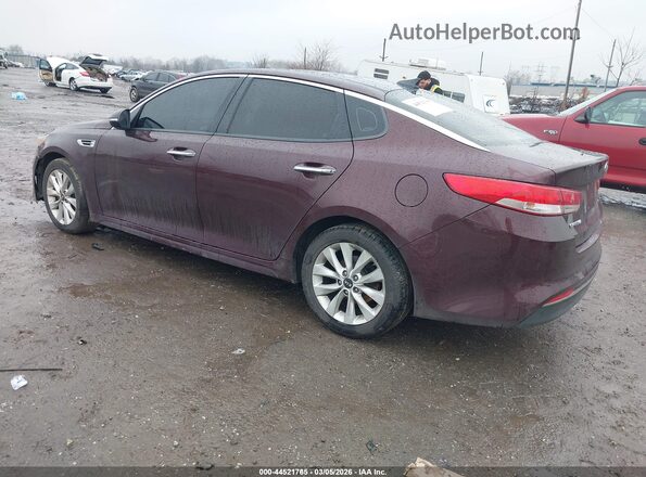 5XXGU4L35GG005980 2016 KIA OPTIMA Бордовый Задняя левая четверть