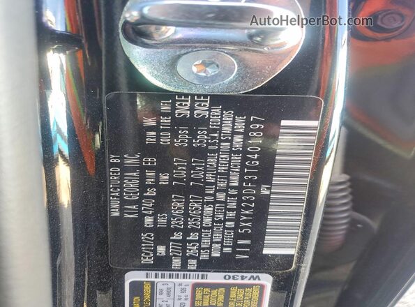 5XYK23DF3TG401897 2026 KIA SPORTAGE Black Սալոնի 360 աստիճան տեսք