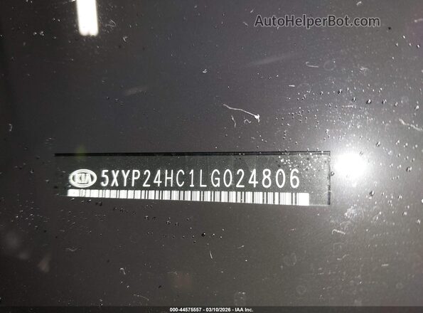 5XYP24HC1LG024806 2020 KIA TELLURIDE Black Вид підкапотного простору