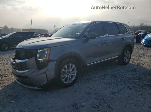 5XYP24HC7LG047636 2020 KIA TELLURIDE Gray Vista tres cuartos delantera izquierda