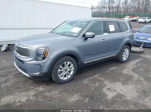 5XYP2DHC5MG123081 2021 KIA TELLURIDE Light Blue Передняя левая четверть