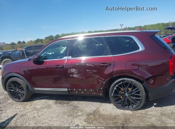 5XYP34HCXLG001053 2020 KIA TELLURIDE Burgundy Սալոնի 360 աստիճան տեսք