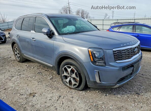 5XYP3DHC3LG069338 2020 KIA TELLURIDE Серебряный Передняя правая четверть