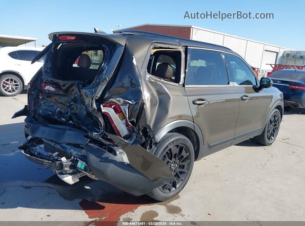 5XYP5DHC2NG209411 2022 KIA TELLURIDE Коричневый Задняя правая четверть