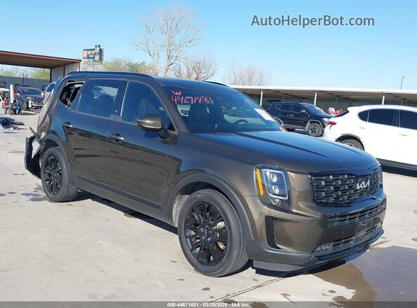5XYP5DHC2NG209411 2022 KIA TELLURIDE Коричневый Передняя правая четверть