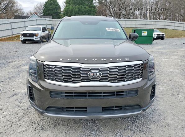 5XYP64HC8MG139537 2021 KIA TELLURIDE Tan Widok z tyłu
