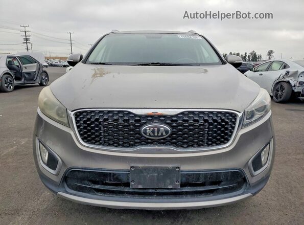 5XYPH4A52GG043932 2016 KIA SORENTO Gray Front view