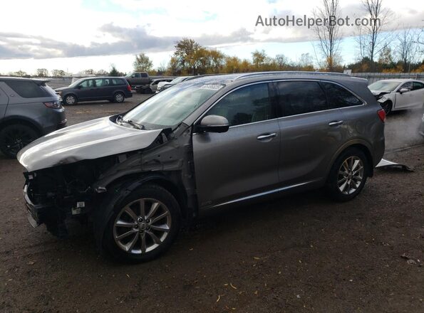 5XYPKDA51JG375174 2018 KIA SORENTO Серый Передняя левая четверть