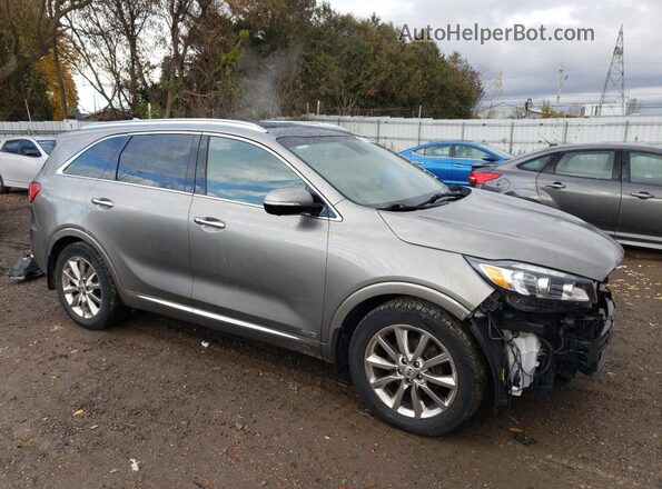 5XYPKDA51JG375174 2018 KIA SORENTO Серый Передняя правая четверть
