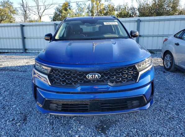 5XYRH4LF0MG060206 2021 KIA SORENTO Blue Front view