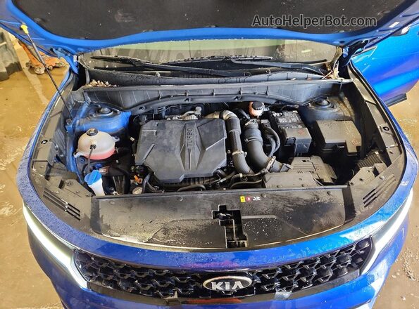 5XYRKDLF0MG024226 2021 KIA SORENTO Blue Rear interior view