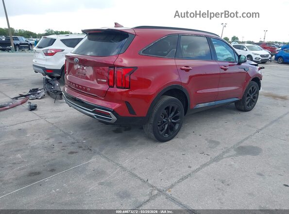 5XYRKDLF2MG040959 2021 KIA SORENTO Красный Задняя правая четверть