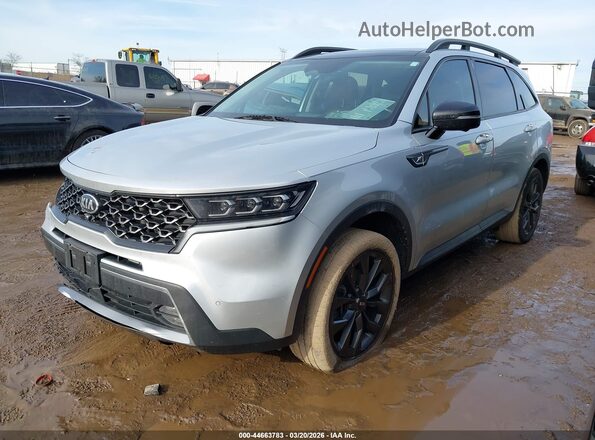 5XYRKDLF3MG040663 2021 KIA SORENTO Silver Przód lewy