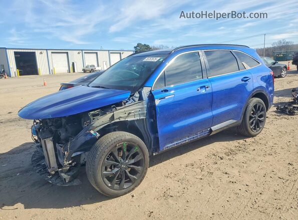 5XYRKDLFXMG029322 2021 KIA SORENTO Blue Front left