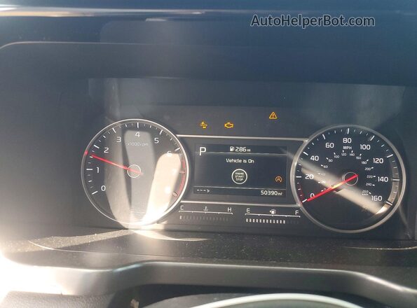 5XYRKDLFXMG029322 2021 KIA SORENTO Blue Instrument cluster view