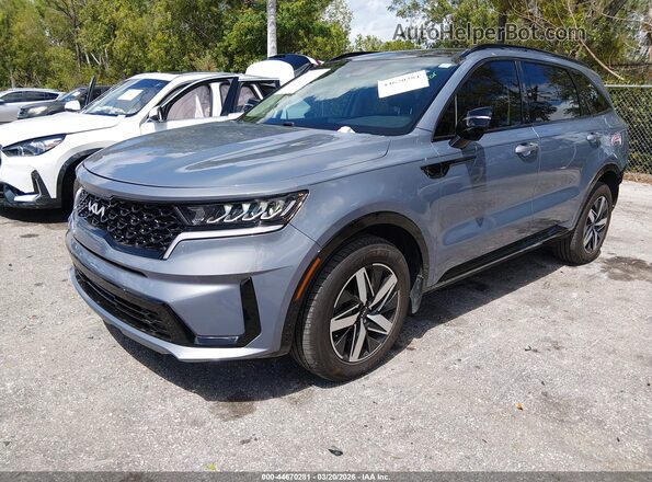 5XYRL4LCXNG143809 2022 KIA SORENTO Blue წინა მარცხენა ხედი სამი მეოთხედიდან
