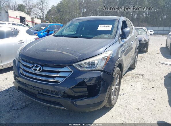 5XYZT3LB0GG322025 2016 HYUNDAI SANTA FE SPORT Dark Blue Передняя левая четверть