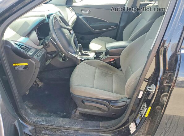 5XYZT3LB0GG366803 2016 HYUNDAI SANTA Черный Вид салона спереди