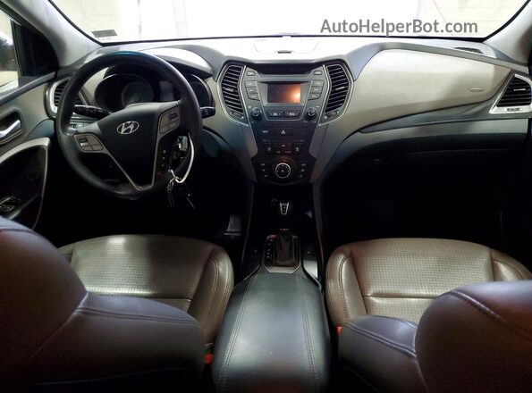 5XYZU3LB8GG348403 2016 HYUNDAI SANTA Белый Вид панели приборов