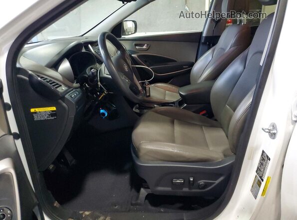 5XYZU3LB8GG348403 2016 HYUNDAI SANTA Белый Вид салона спереди