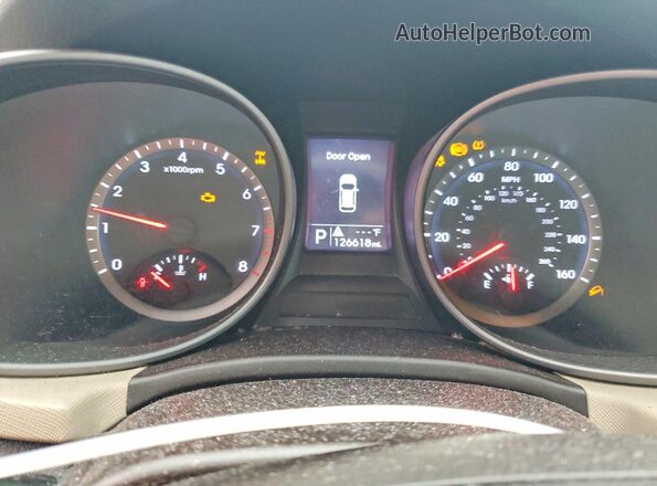 5XYZUDLB1GG353321 2016 HYUNDAI SANTA Белый Вид щитка приборов