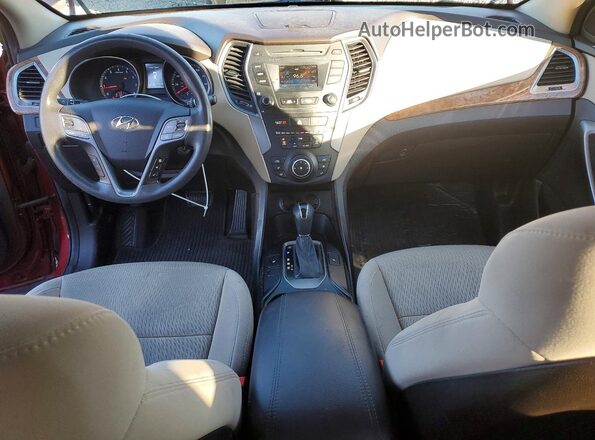 5XYZUDLB5GG375287 2016 HYUNDAI SANTA Burgundy Widok deski rozdzielczej