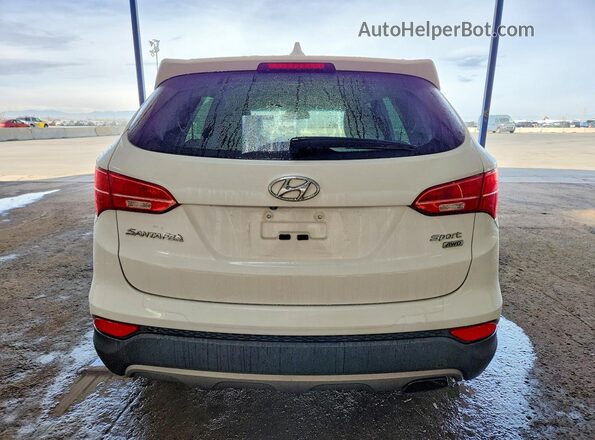 5XYZUDLB7GG361648 2016 HYUNDAI SANTA White Widok z tyłu
