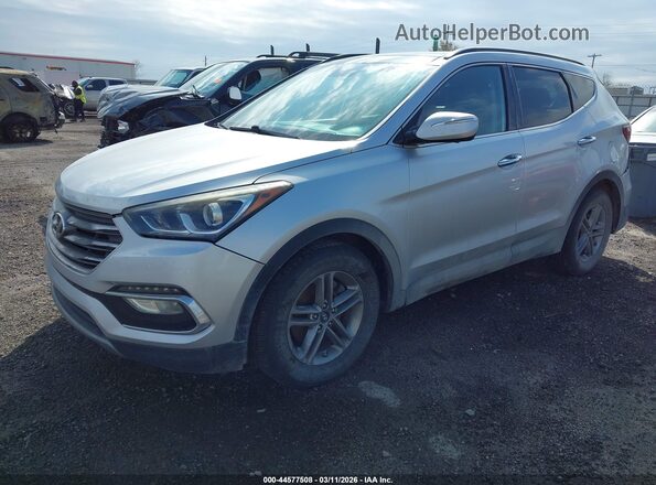 5XYZUDLB7JG506209 2018 HYUNDAI SANTA FE SPORT Серебряный Передняя левая четверть