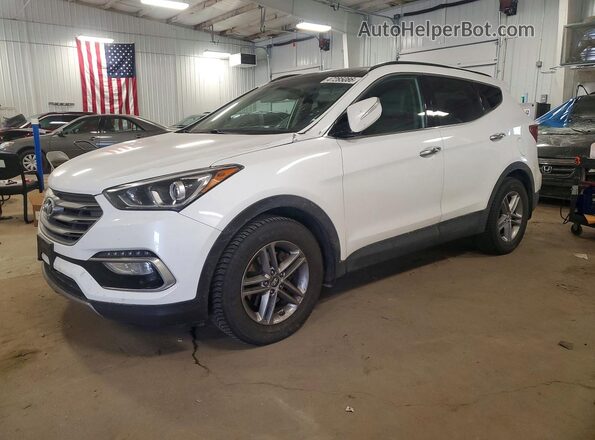 5XYZUDLB8JG513248 2018 HYUNDAI SANTA Белый Передняя левая четверть