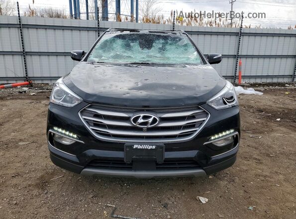 5XYZWDLAXJG543093 2018 HYUNDAI SANTA Black Widok z przodu