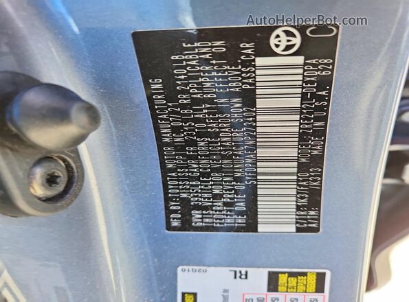 5YFDPMAE7NP273402 2022 TOYOTA LL Blue Շարժիչի բաժամունքի տեսք
