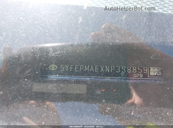 5YFEPMAEXNP338859 2022 TOYOTA LL Dark Blue 