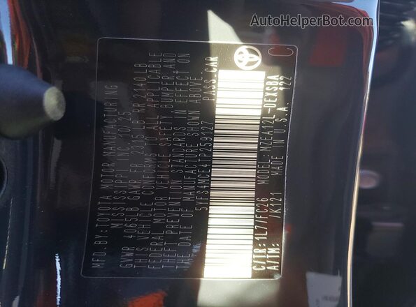 5YFS4MCE4TP259127 2026 TOYOTA LL Charcoal Widok naklejki z numerem VIN