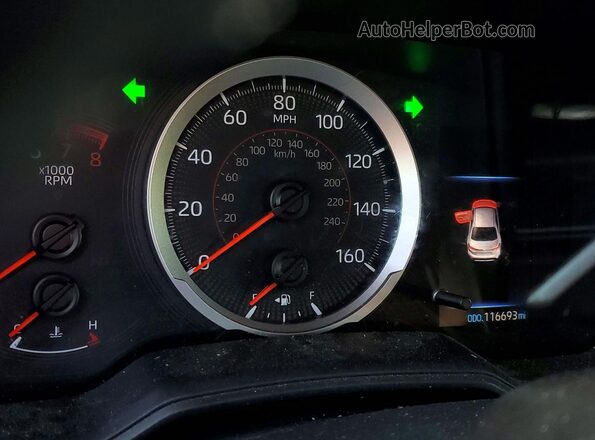 5YFS4MCE6MP072828 2021 TOYOTA LL Gray ხელსაწყოთა პანელის ხედი