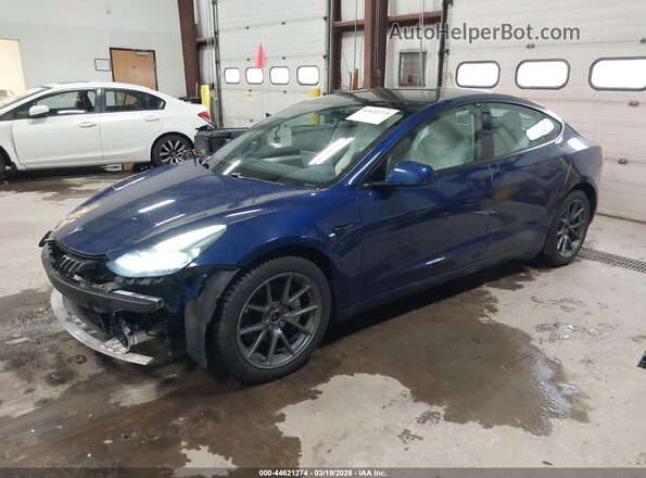5YJ3E1EB0MF013305 2021 TESLA MODEL 3 Синий Передняя левая четверть