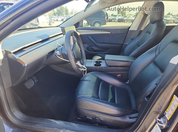 5YJ3E1EB0NF228152 2022 TESLA MODEL Угольный Вид салона спереди