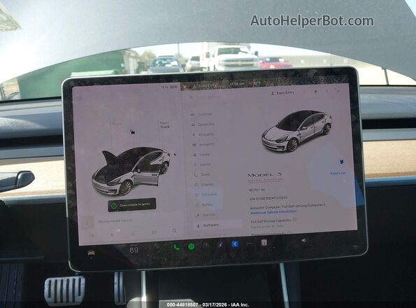 5YJ3E1EB1KF231203 2019 TESLA MODEL 3 Серый 