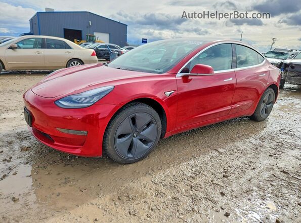 5YJ3E1EB3KF387324 2019 TESLA MODEL Red Передня ліва чверть