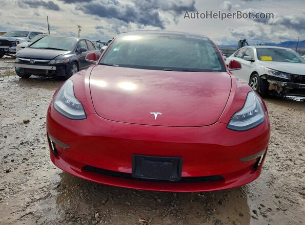 5YJ3E1EB3KF387324 2019 TESLA MODEL Red Вид спереду