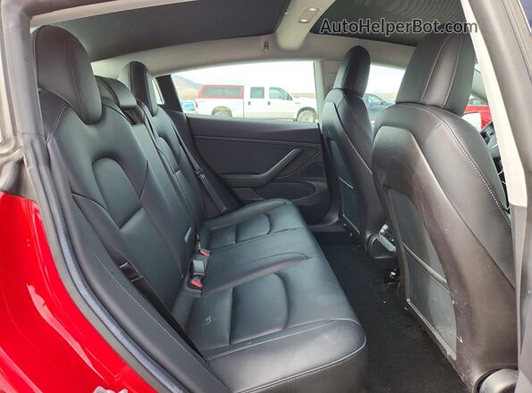 5YJ3E1EB3KF387324 2019 TESLA MODEL Red Вид задніх сидінь