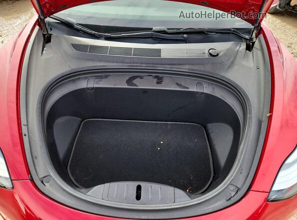 5YJ3E1EB3KF387324 2019 TESLA MODEL Red Вид задньої частини салону