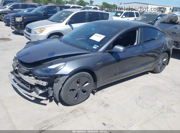 5YJ3E1EB3MF037890 2021 TESLA MODEL 3 Серый Передняя левая четверть