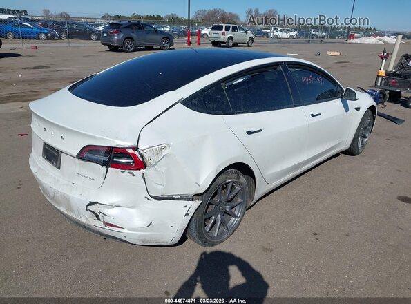5YJ3E1EB3NF268581 2022 TESLA MODEL 3 White Հետևի աջ