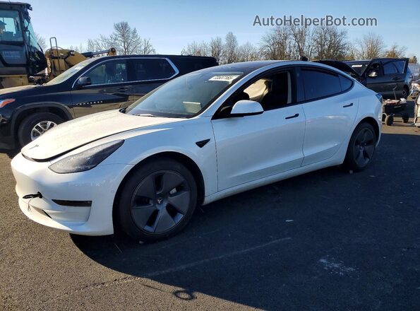 5YJ3E1EB4NF365983 2022 TESLA MODEL Белый Передняя левая четверть
