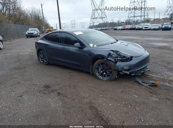 5YJ3E1EB5NF256609 2022 TESLA MODEL 3 Серый Передняя правая четверть