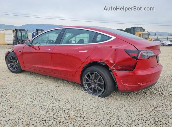 5YJ3E1EB7KF361258 2019 TESLA MODEL Красный Задняя левая четверть