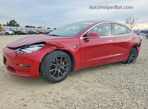 5YJ3E1EB7KF361258 2019 TESLA MODEL Красный Передняя левая четверть