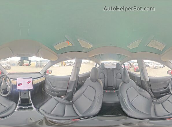 5YJ3E1EB7KF361258 2019 TESLA MODEL Красный Панорамный вид салона 360°