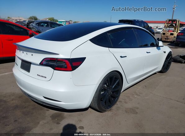 5YJ3E1EB7NF178673 2022 TESLA MODEL 3 White Задня права чверть
