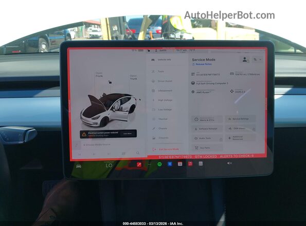 5YJ3E1EB7NF178673 2022 TESLA MODEL 3 White 